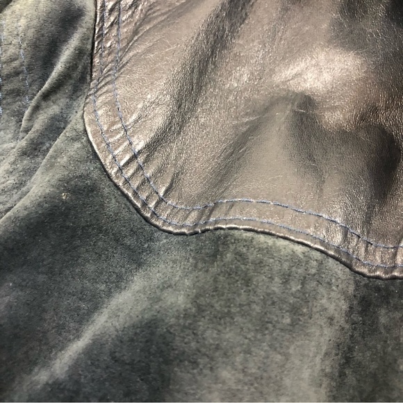 Vintage oscar leopold leather suede drawstring waist western bohemian 90s jacket - Picture 7 of 14